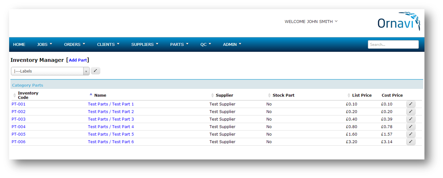 Ornavi Screenshot - Inventory List