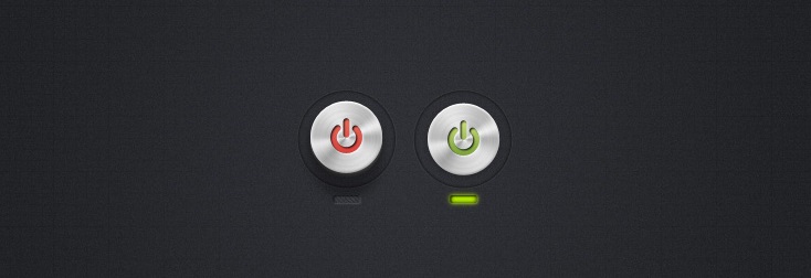 Red and green power button